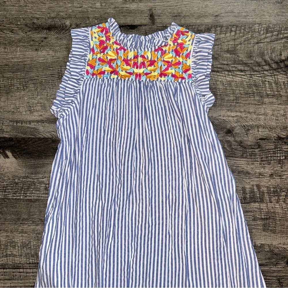 JODIFL Blue and White Sleeveless Sundress